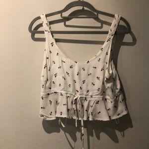 Forever 21 Rose Cropped Blouse